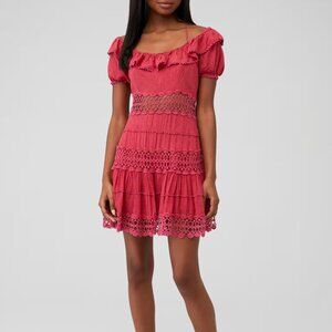 Free People Brick Red Off The Shoulder Cruel Intentions Mini Dress